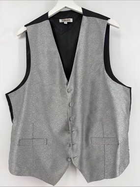 Lubiam Silver Paisley Dress Vest